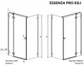 Radaway Essenza Pro KDJ 90Rx90