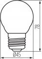 Kanlux XLED Filament G45 4.5W 2700K E27