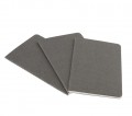 Set of 3 Plain Cahier Journals Pocket Pebble Grey