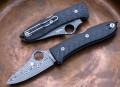 Spyderco Spyopera Carbon Damascus