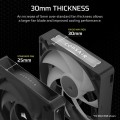Corsair iCUE LINK RX120 MAX RGB PWM Triple Pack Black