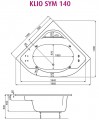 Чертеж с размерами Klio Sym 140