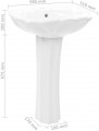 VidaXL Freestanding Basin with Pedestal 143005