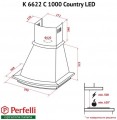 Perfelli K 6622 C BL 1000 Country LED черный