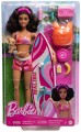 Barbie Beach Doll Surfboard And Puppy HPL69