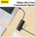 BASEUS Lite Series 5-Port USB-C to HDMI+USB3.0x3+PD