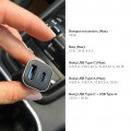 RZTK Car Charger 38W USB-A + USB-C
