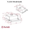 Perfelli TL 6333 BL 700 LED GLASS