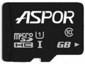 Aspor MicroSDHC UHS-I Class 10 + SD adapter 16Gb