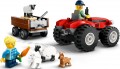 Lego Red Farm Tractor with Trailer and Sheep 60461