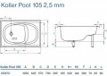 Koller Pool Bath Q 105x70E
