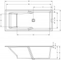 RIHO Still Shower LED 180x80 B103003005