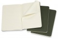 Moleskine Set of 3 Ruled Cahier Journals pocket Green
