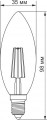 TITANUM Filament C37 4W 2200K E14