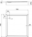 Lidz Kapielka ST 80x80x14 SD00051136