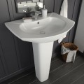 VidaXL Freestanding Basin with Pedestal Ceramic 143001