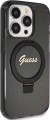 GUESS Ring Stand Script Glitter MagSafe for iPhone 15 Pro