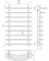 Чертеж с размерами Каскад П9 450 х 900