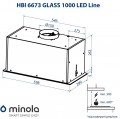 Minola HBI 6673 WH GLASS 1000 LED