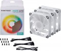 Phanteks M25 PWM D-RGB 120mm White Fan 3 Pack