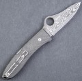 Spyderco Spyopera Carbon Damascus