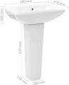 VidaXL Freestanding Basin with Pedestal 143003