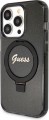 GUESS Ring Stand Script Glitter MagSafe for iPhone 15 Pro
