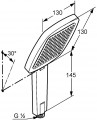 Чертеж с размерами Kludi Q-Beo 501000500