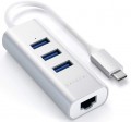 Satechi Type-C 2-in-1 Aluminum 3 Port Hub with Ethernet