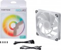 Phanteks M25 PWM D-RGB 140mm White Fan Single