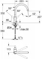 Чертеж с размерами Grohe BauFlow 31230