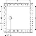 Geberit Setaplano 120x120 154290111