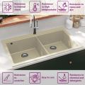 VidaXL Kitchen Sink 86x51 141675