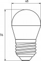 Eurolamp LED Filament G45 5W 3000K E27