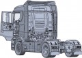 ITALERI Scania S770 4x2 Normal Roof Grey Cab (1:24)