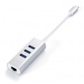 Satechi Type-C 2-in-1 Aluminum 3 Port Hub with Ethernet