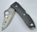 Spyderco Spyopera Carbon Damascus