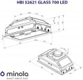 Minola HBI 52621 WH GLASS 700 LED