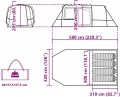 VidaXL Tunneltent 4 persoons