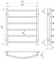 Чертеж с размерами LARIS Zebra Classic E 525x600