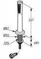 Чертеж с размерами Kludi A-QA 390510500