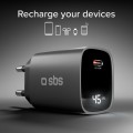 SBS LCD GaN PD45W USB-C