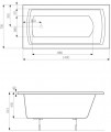 Roca Linea 140x70 A24T006000