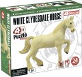 4D Master White Clydesdale Horse 26529