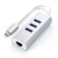 Satechi Type-C 2-in-1 Aluminum 3 Port Hub with Ethernet