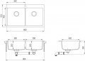 VidaXL Kitchen Sink 86x51 141675