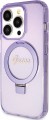 GUESS Ring Stand Script Glitter MagSafe for iPhone 15 Pro