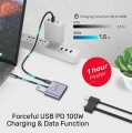 Unitek uHUB Q4 Lite 4-in-1 USB-C Hub with MST Dual Display a