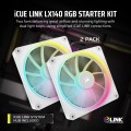 Corsair iCUE LINK LX140 RGB PWM White Dual Pack