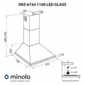 Minola DKS 6754 WH 1100 LED GLASS